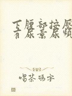 下腹部按压疼痛有尿意尿频