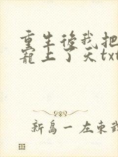 重生后我把夫君宠上了天txt