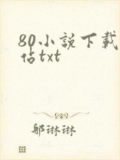 80小说下载网站txt