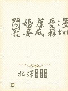 闪婚厚爱:墨少宠妻成瘾txt下载