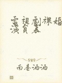 电视剧裸婚时代演员表