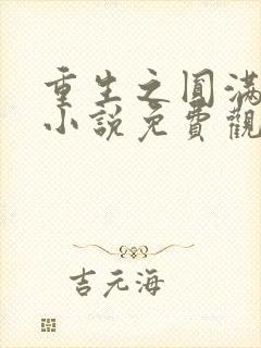 重生之圆满人生小说免费观看完整版