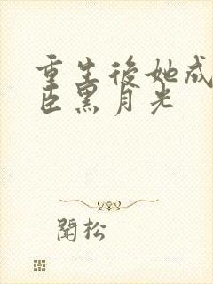 重生后她成了权臣黑月光