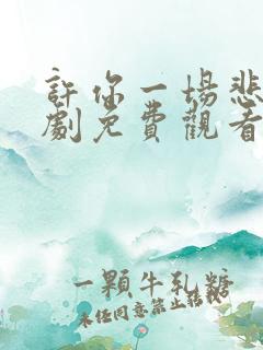 许你一场悲欢短剧免费观看全集高清