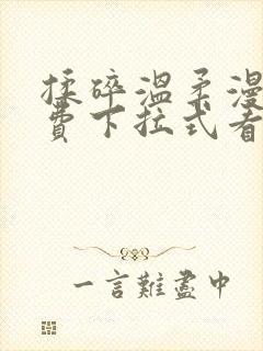 揉碎温柔漫画免费下拉式看漫画最新章节