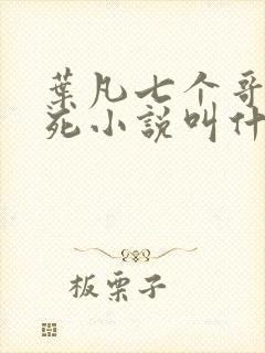 叶凡七个哥哥战死小说叫什么名字
