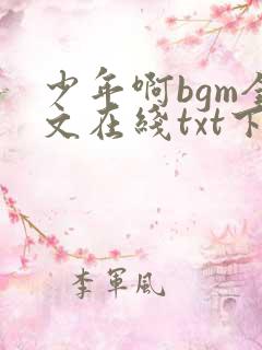 少年啊bgm全文在线txt下载