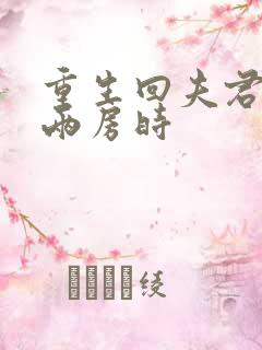 重生回夫君兼祧两房时