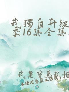 我独自升级第二季16集全集无删减版