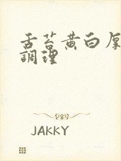 舌苔黄白厚怎么调理