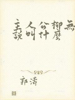 主人公柳无邪小说叫什么