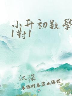 小升初数学辅导1对1