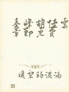 秦峰胡佳云最新章节免费