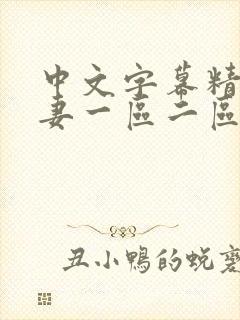 中文字幕精品人妻一区二区