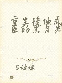 重生后他成了权臣的黑月光