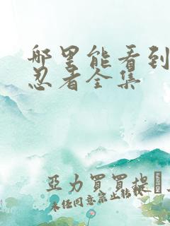 哪里能看到火影忍者全集