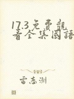 17.3免费观看全集国语