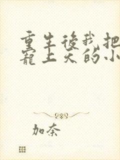 重生后我把夫君宠上天的小说