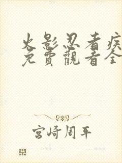 火影忍者疾风传免费观看全集高视