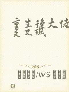 重生后大佬她又美又飒