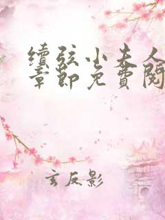 续弦小夫人最新章节免费阅读