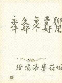 永久免费聊天软件哪个好用