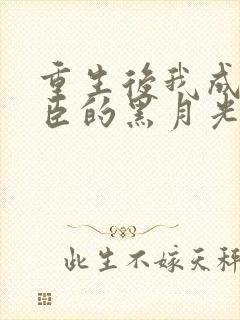 重生后我成了权臣的黑月光起点