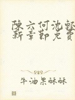 陈六何沈轻舞最新章节免费阅读无弹窗契机