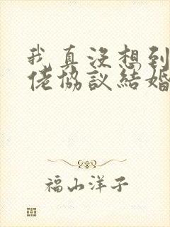 我真没想到和大佬协议结婚阿