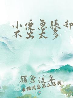 小便急胀却又尿不出太多