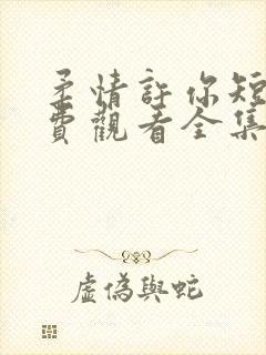 柔情许你短剧免费观看全集