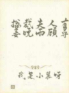 总裁夫人有点甜姜晚雨顾寻