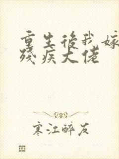 重生后我嫁给了残疾大佬