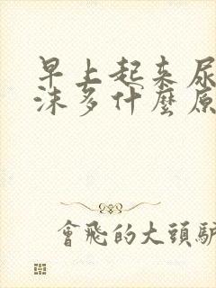 早上起来尿黄泡沫多什么原因