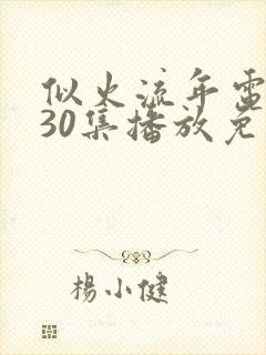 似火流年电视剧30集播放免费观看