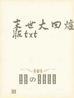 末世大回炉精校版txt
