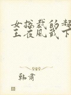 女总裁的超级兵王夜风武下载