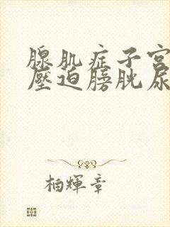 腺肌症子宫增大压迫膀胱尿不出来