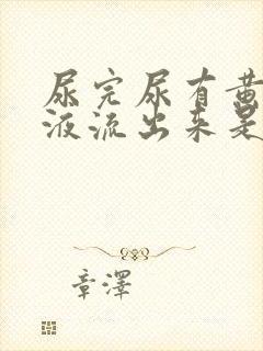 尿完尿有黄色粘液流出来是怎么回事?