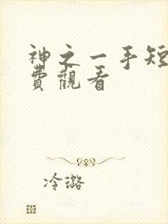 神之一手短剧免费观看