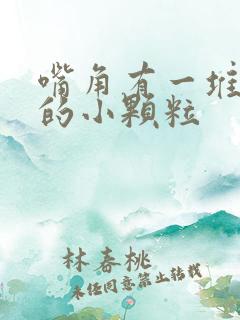 嘴角有一堆白色的小颗粒