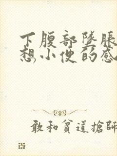 下腹部坠胀又有想小便的感觉是什么原因?