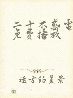 二十不惑电视剧免费播放