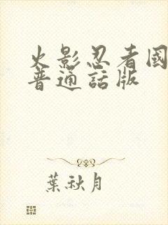 火影忍者国语版普通话版