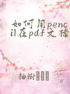 如何用pencil在pdf文档上做笔记
