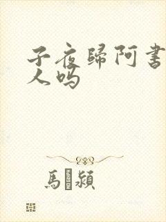 子夜归阿书是好人吗