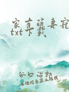 家有萌妻宠上天txt下载