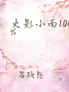 火影小南100%