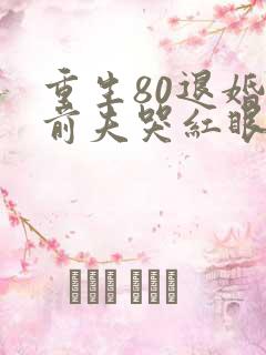 重生80退婚后前夫哭红眼免费阅读
