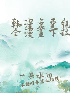 韩漫免费观看大全漫画下拉式